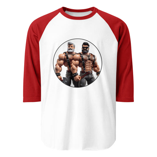 Muscle man 3/4 sleeve raglan shirt